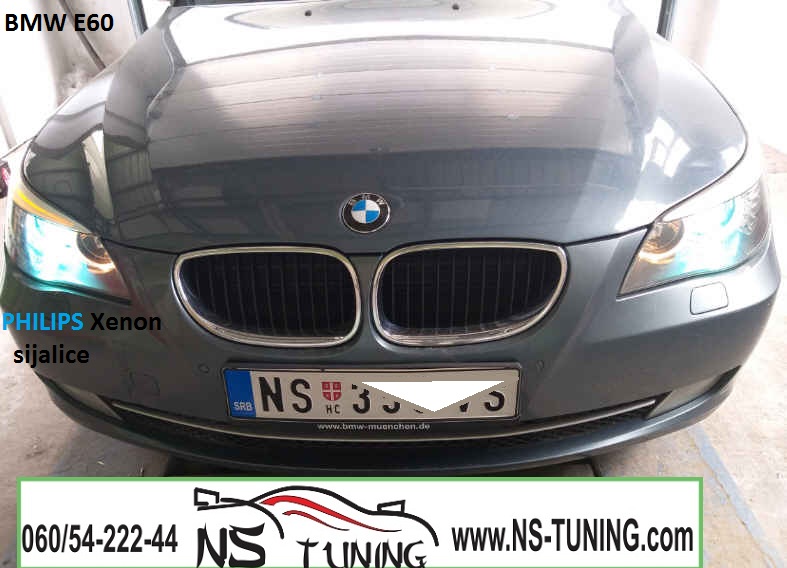 bmw e60 xenon svetla farovi h7 sijalica d1s d2s philips ugradnja zamena novi sad tuning